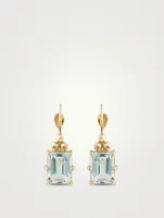 Cléo Daniela 14K Gold Blue Topaz Drop Earrings