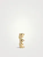 Cléo 14K Gold Pavé Crown Ear Cuff With Diamonds