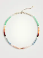 Bohème 14K Gold Rainbow Heishi Necklace