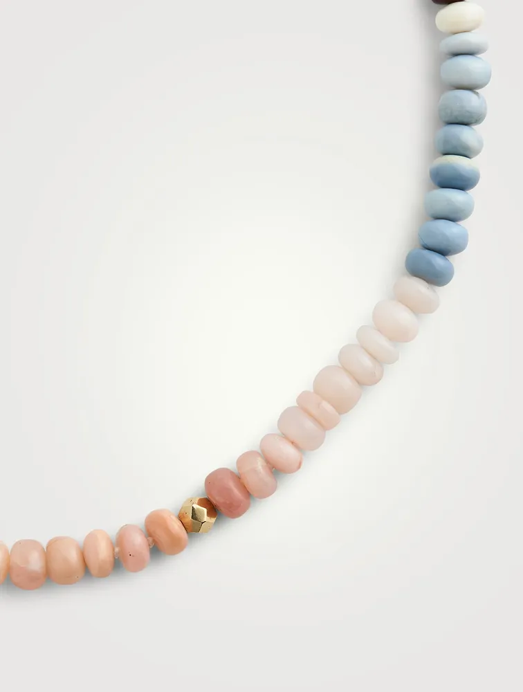 Bohème 14K Gold Rainbow Heishi Necklace