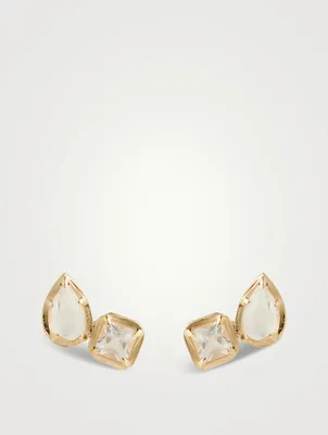 Mélia Toi Et Moi 14K Gold Cushion Stud Earrings