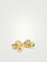 Anzie x Mel Soldera 14K Gold Jumelle Left Stud Earring With Emerald
