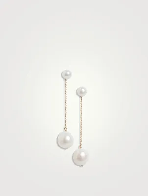 14K Gold Baroque Pearl Drop Earrings
