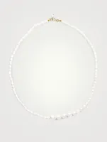 14K Gold Gradual Pearl Necklace