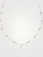 14K Gold Keshi Pearl Choker Necklace