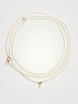 40-Inch 14K Gold Keshi Pearl Wrap Necklace
