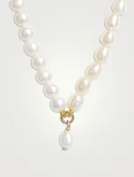 14K Gold Contrast Petite Keshi Pearl Necklace