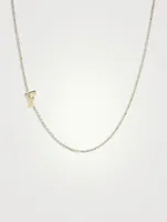 Love Letter 14K Gold Initial F Single Diamond Necklace