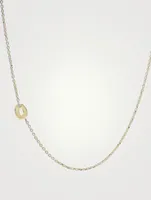 Love Letter 14K Gold Initial O Single Diamond Necklace