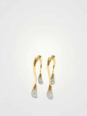 Solanales Crystal Front Back Double Drop Earrings