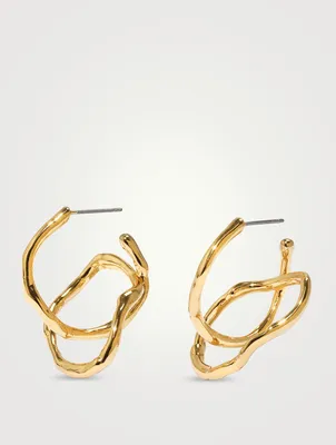 Twisted Interlock Hoop Earrings
