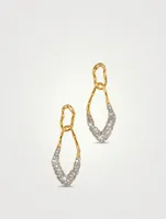 Solanales Double Link Earring With Crystals