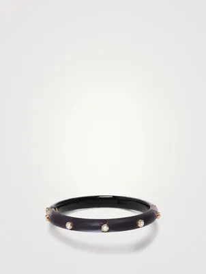 Crystal Studded Lucite Hinge Bracelet