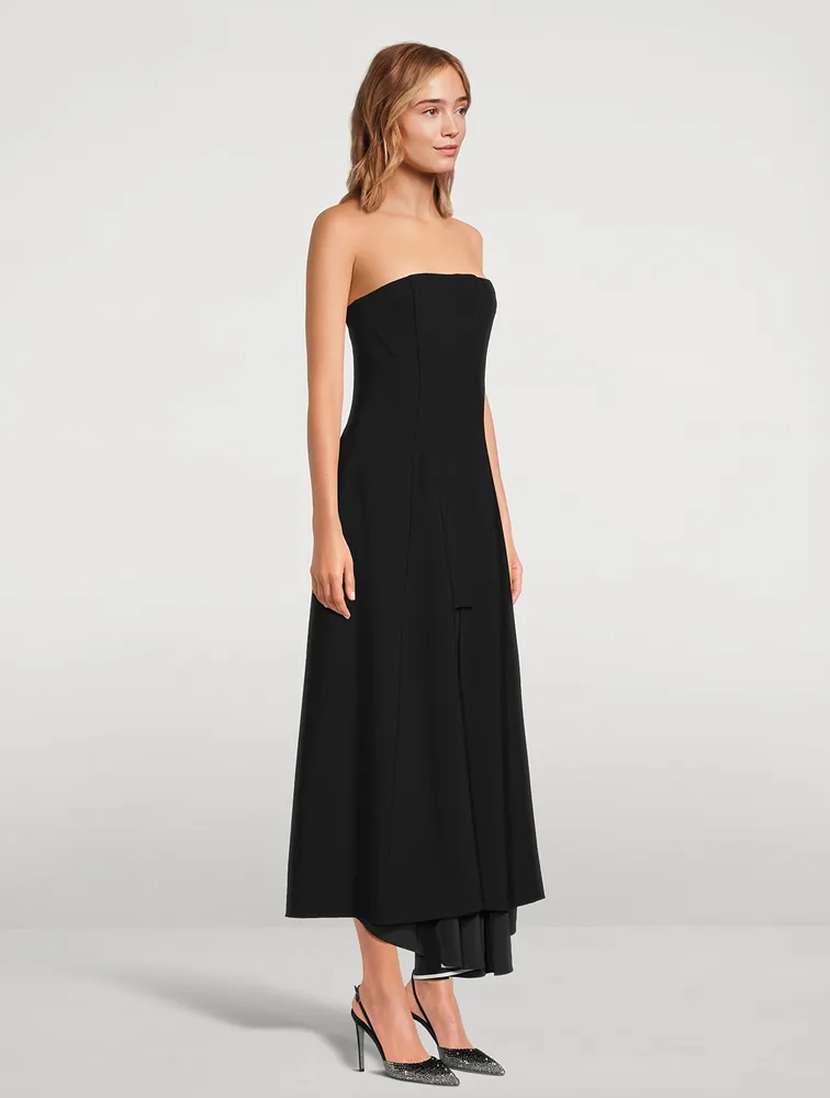 Danielle Strapless Crepe Dress