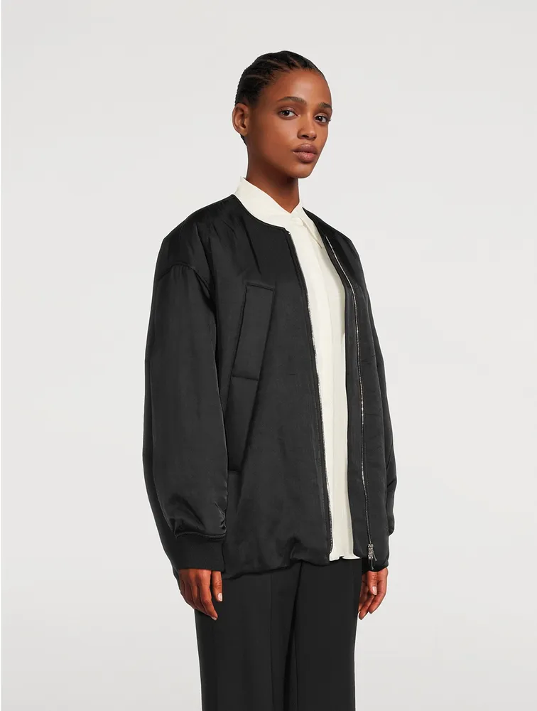 Ray Recycled Nylon Twill Bomber Jacket