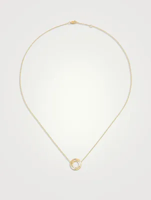 Pulse 12mm 18K Gold Necklace With Diamonds