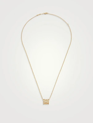 Pulse 18K Gold Necklace With Diamonds