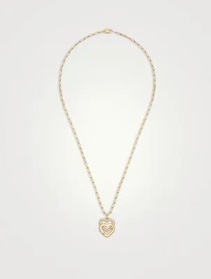 Double Cœurs R15 18K Gold Necklace With Diamonds