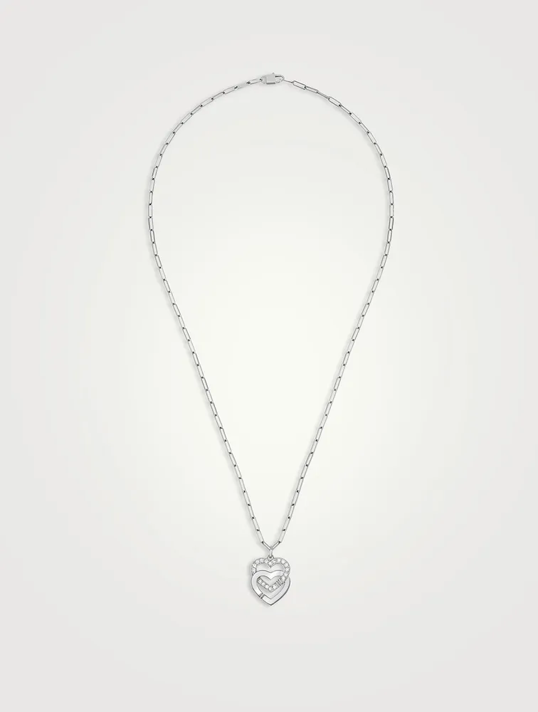 Double Cœurs R15 18K Gold Necklace With Diamonds
