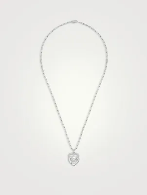 Double Cœurs R15 18K Gold Necklace With Diamonds