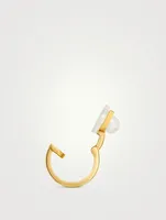 Pulse 18K Gold Mono Hoop Ear Cuff With Diamonds