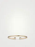 Large Le Cube Diamant 18K Gold Bracelet With Diamonds