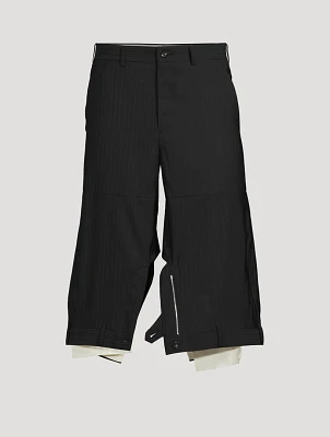Wool-Blend Upside-Down Shorts