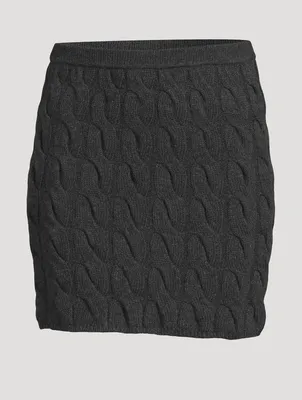 Cable-Knit Mini Skirt