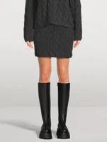 Cable-Knit Mini Skirt