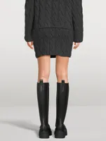 Cable-Knit Mini Skirt