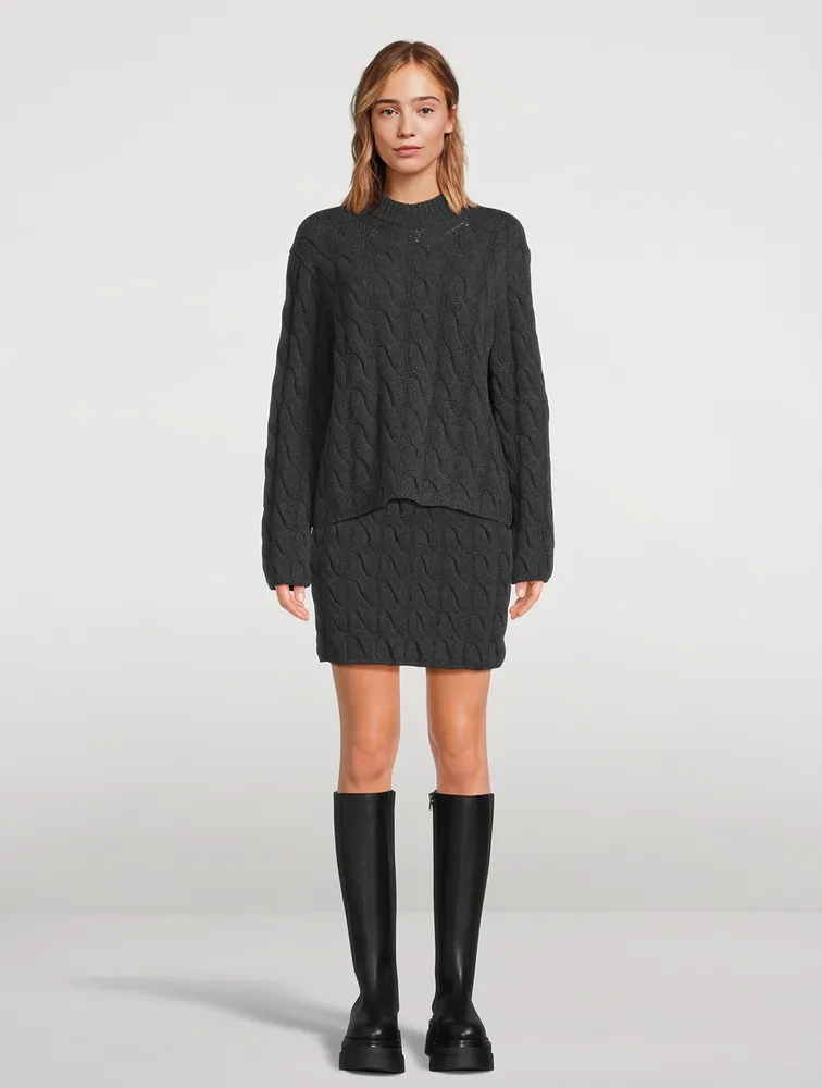 Cable-Knit Mini Skirt