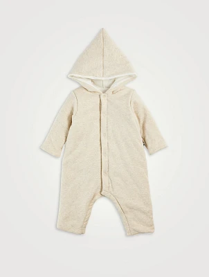 Quilted Cotton Hooded Jumpsuit