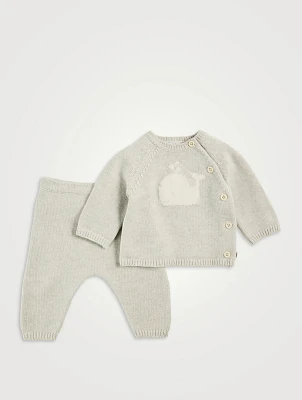 Two-Piece Wool And Cotton Set