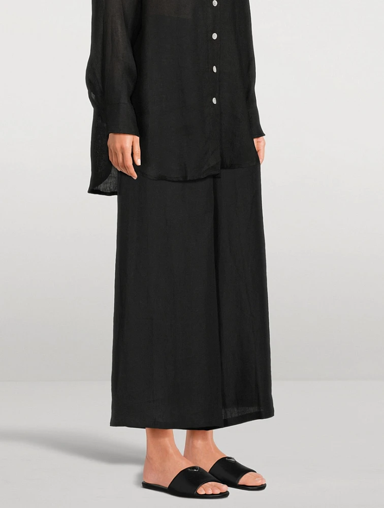 Tallows Linen Wide-Leg Pants