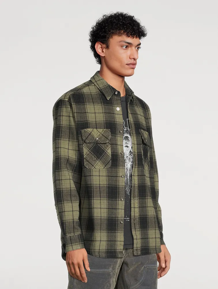 Overdyed Flannel Shirt