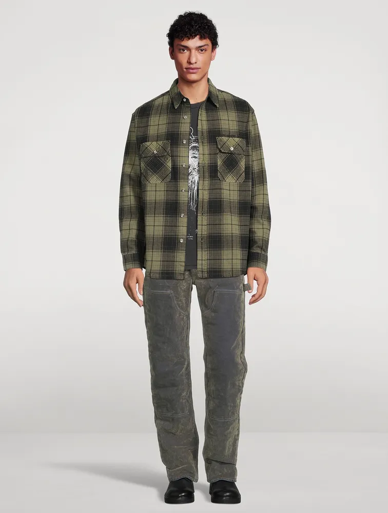 Overdyed Flannel Shirt