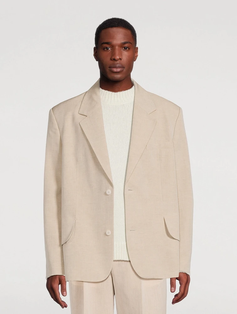 La Veste Titolo Linen And Wool Jacket