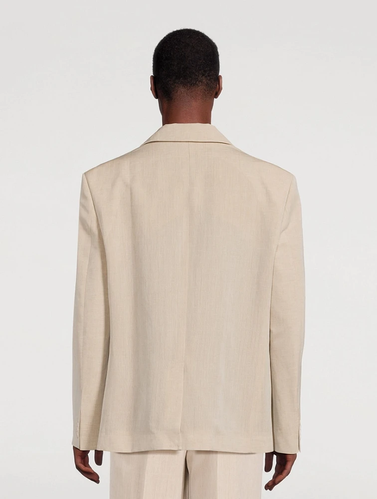 La Veste Titolo Linen And Wool Jacket