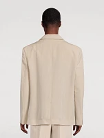 La Veste Titolo Linen And Wool Jacket