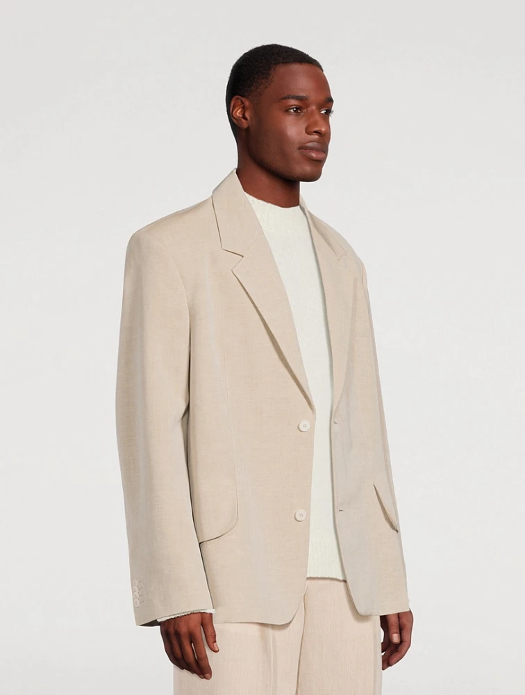 La Veste Titolo Linen And Wool Jacket