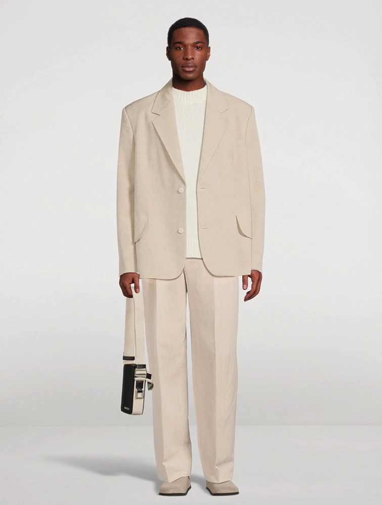La Veste Titolo Linen And Wool Jacket