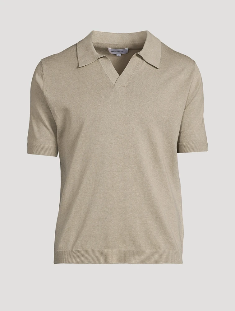 Leif Cotton And Linen Polo Shirt