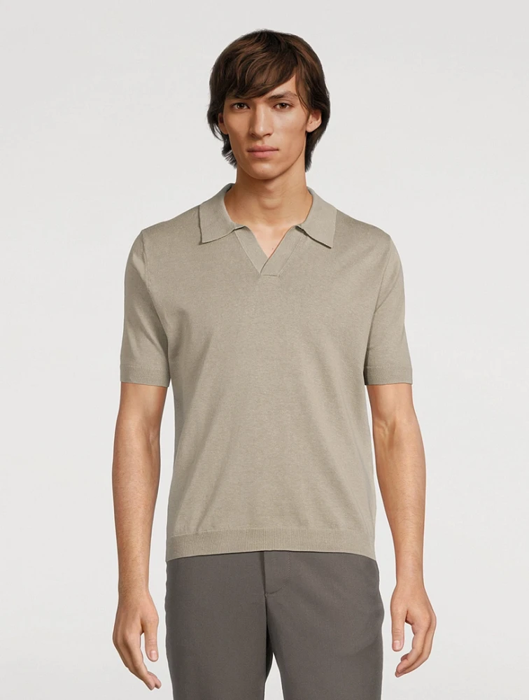 Leif Cotton And Linen Polo Shirt