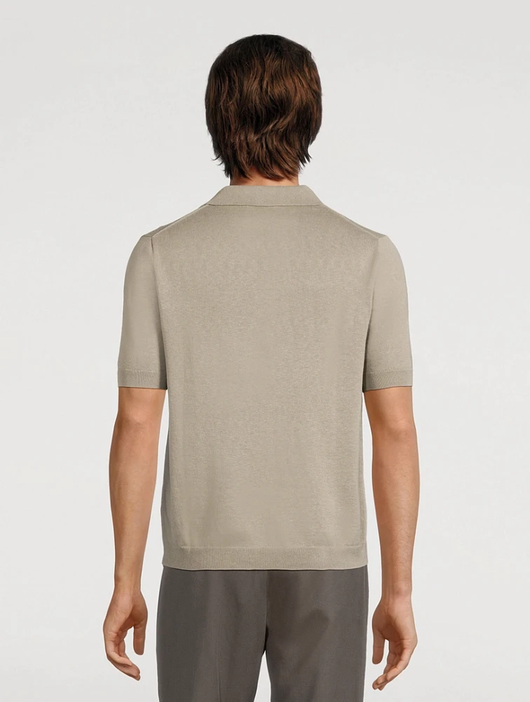 Leif Cotton And Linen Polo Shirt