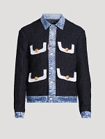 Bouclé And Denim Jacket
