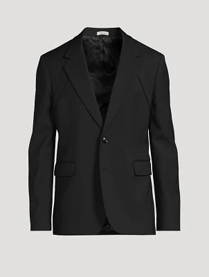 Wool Harness Single-Breasted Jacket