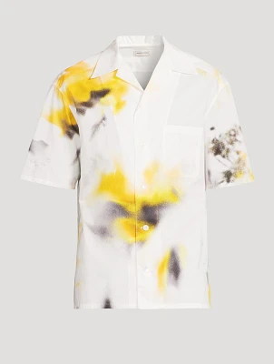 Obscured Flower Bowling Shirt