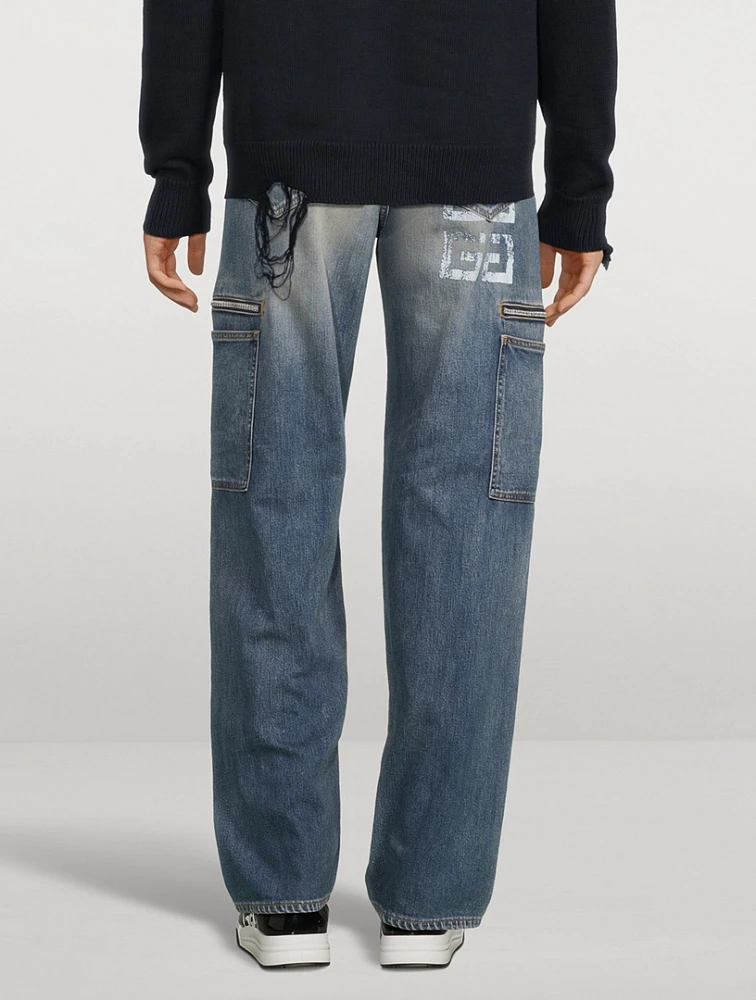 Loose Fit Cargo Jeans