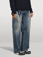 Loose Fit Cargo Jeans