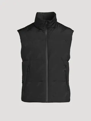 Larry City-MG Down Vest In Logo Print